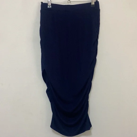 Bardot - Dark Blue Ruched Skirt - Size 10 - Picture 4 of 5